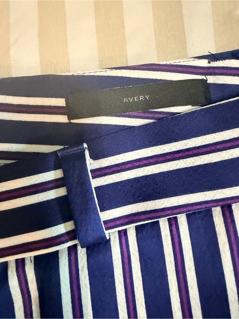 Banana Republic Navy and White Striped Satin Chinos - Picture 3 of 3